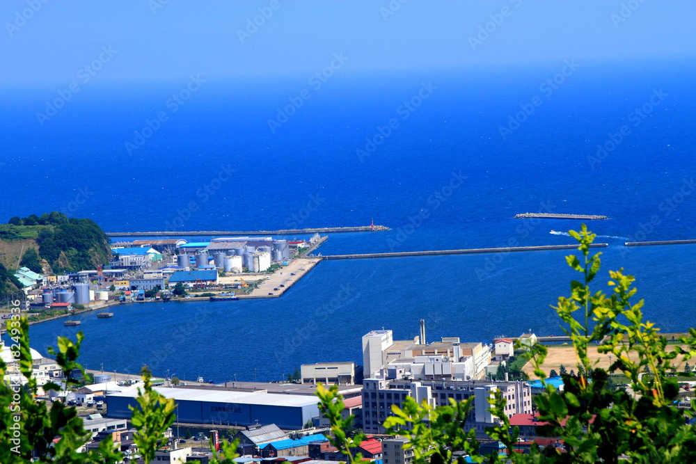 Port of Hokkaido Otaru and the landscape of the sea