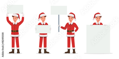 Santa Claus man character vector design for christmas. Presentation in various action. no5