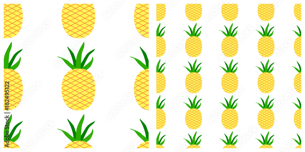 Pineapple seamless pattern on transparent background Pineapple seamless pattern on transparent background