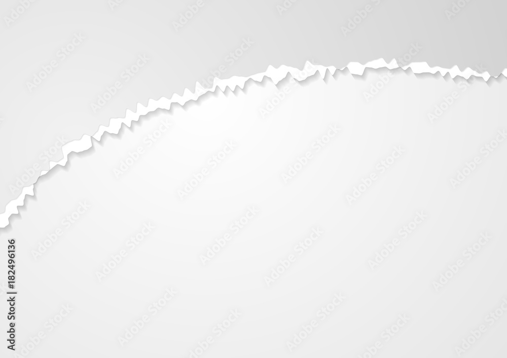 Fototapeta premium Abstract grey torn paper edge background