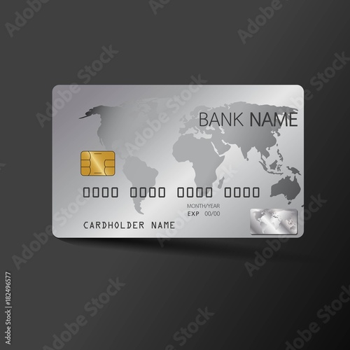 Modern credit card template design. With inspiration from the abstract. Vector illustration.Glossy plastic style.