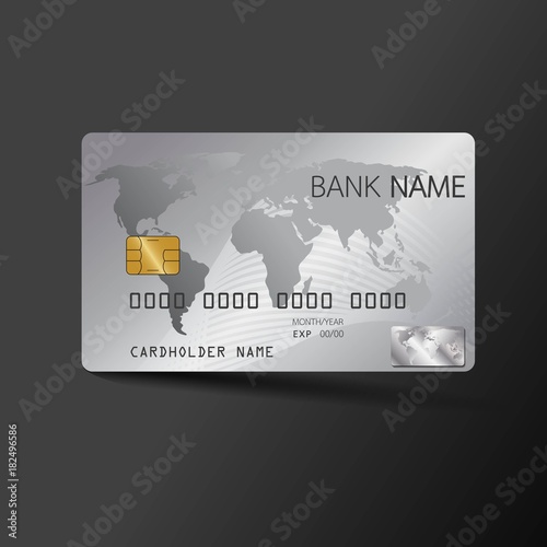 Modern credit card template design. With inspiration from the abstract. Vector illustration.Glossy plastic style.
