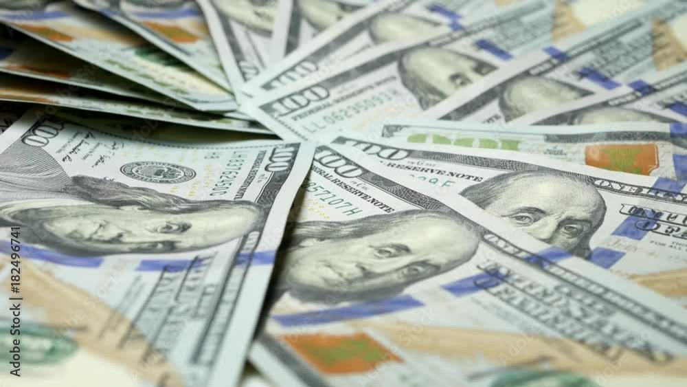 cash 100 dollar bills rotating blinking of light cash 100 dollar bills rotating blinking of light