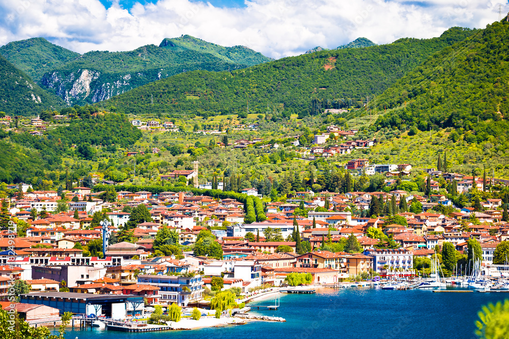 Town of Salo on Garda lake view