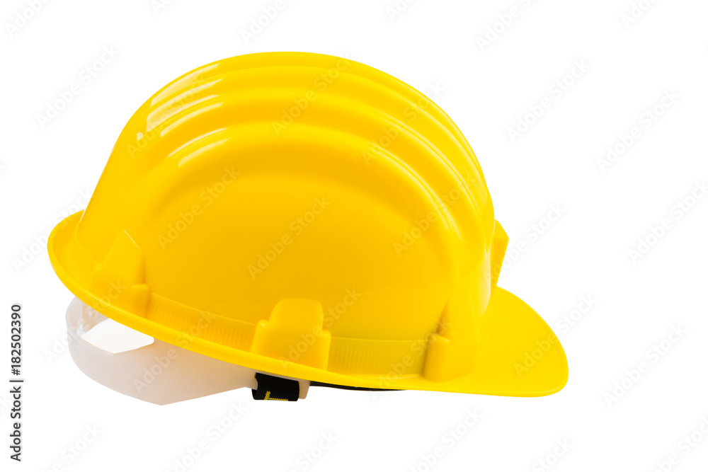 Fototapeta premium Yellow safety helmet or hard hat isolated on white background
