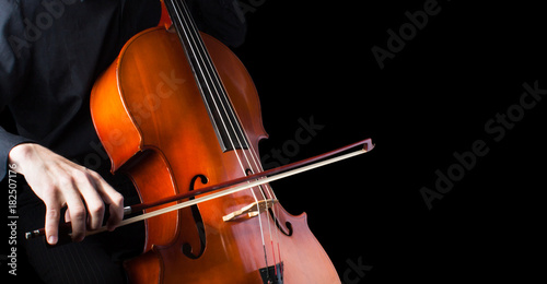 Man playing for cello