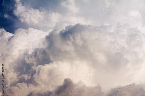 A huge cumulus cloud on the sky.