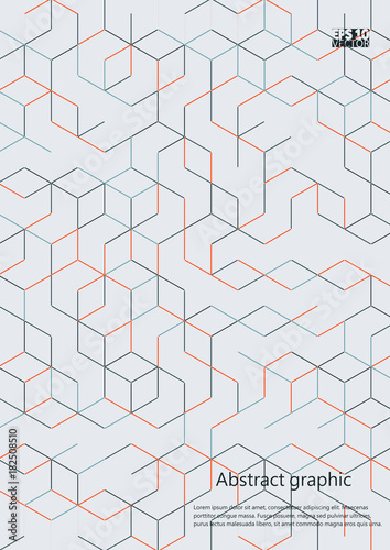 Graphic illustration with geometric pattern. Eps10 Vector illustration.