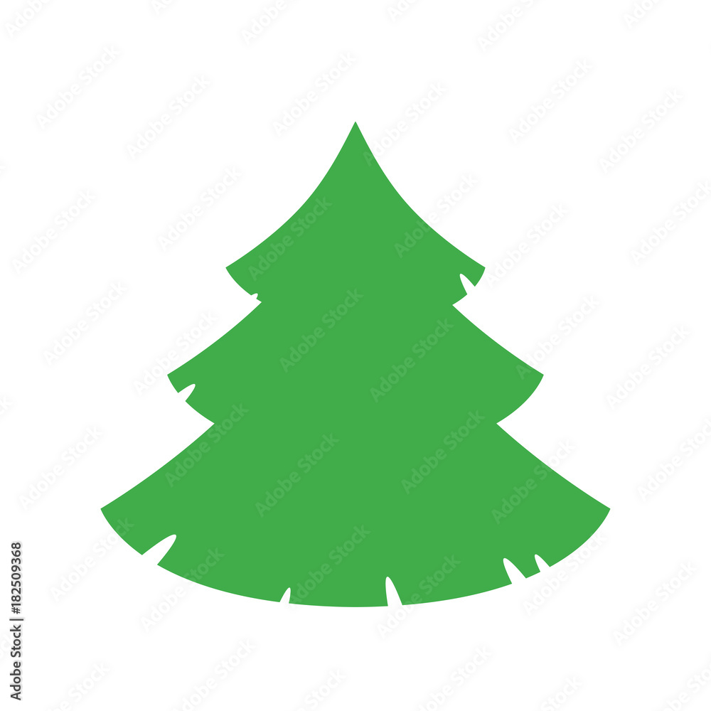 Obraz premium christmas tree vector icon