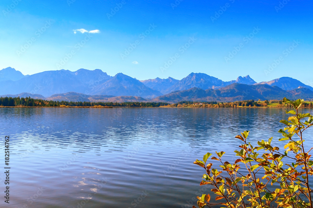 Hopfensee lake.Bavaria, Germany