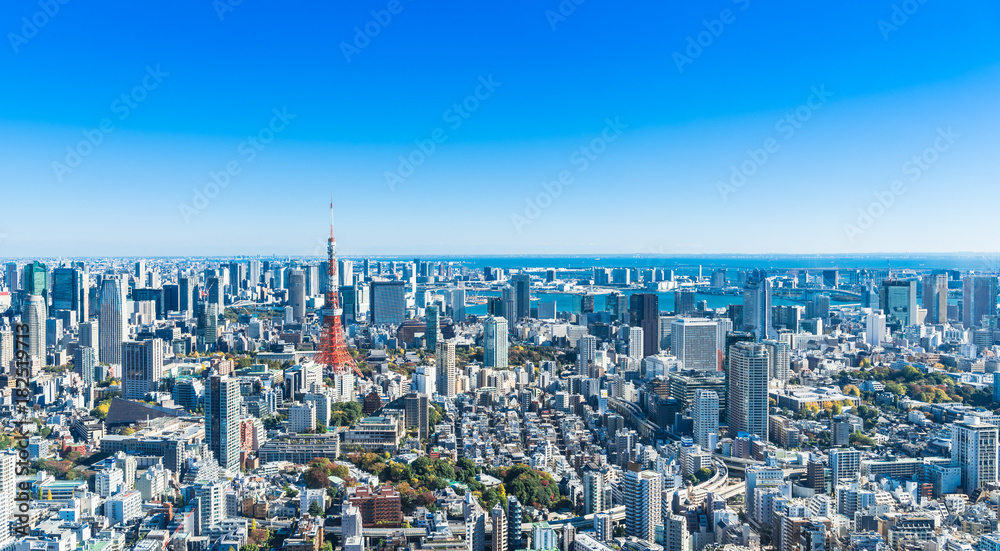 東京 青空と都市風景 東京 青空と都市風景