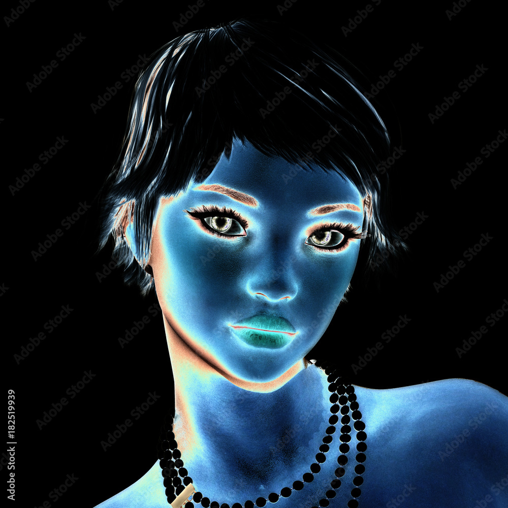 Digital 3D Illustration of an attractive Female