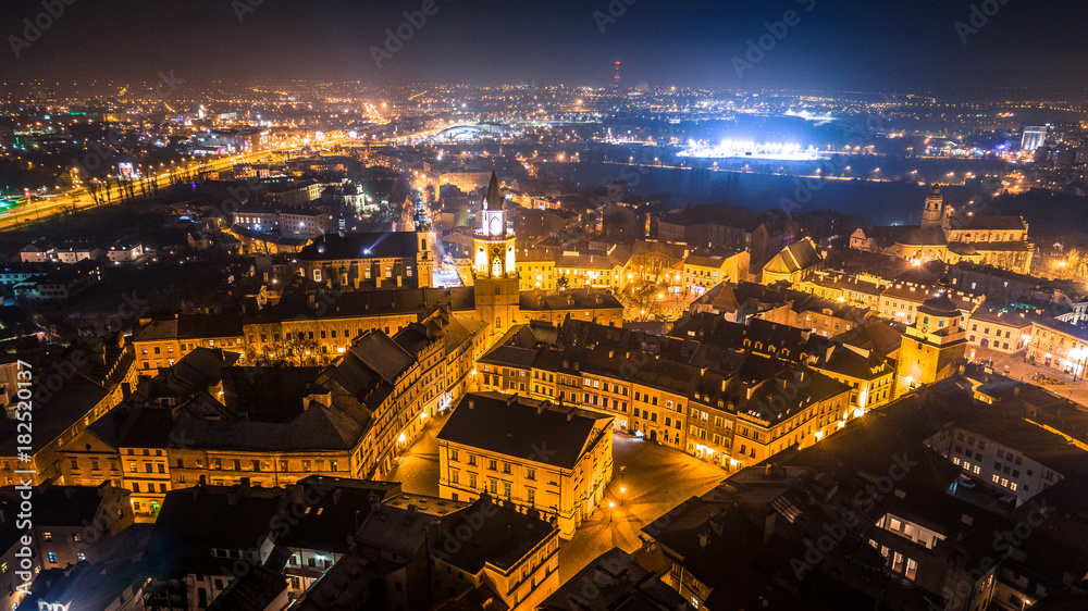 Lublin miasto nocnych inspiracji - obrazy, fototapety, plakaty 