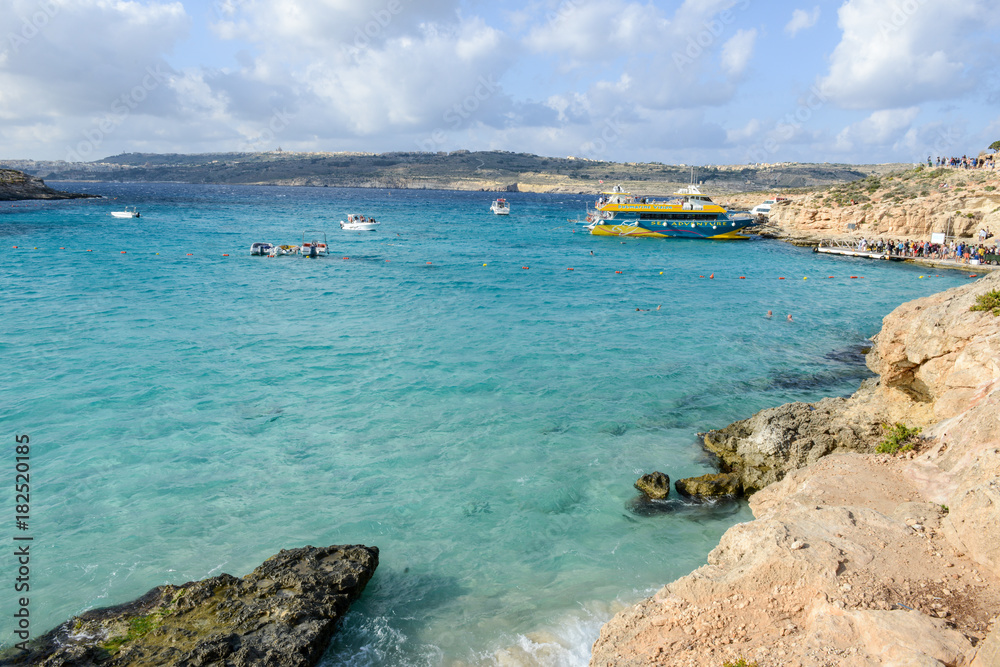Blue Lagoon on Comino in Malta