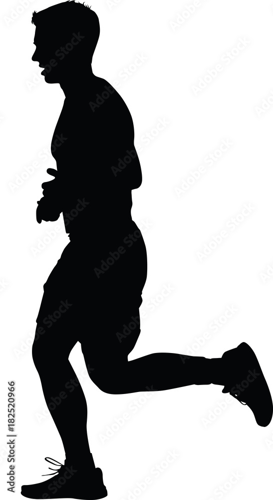 Obraz premium runner silhouette. run vector