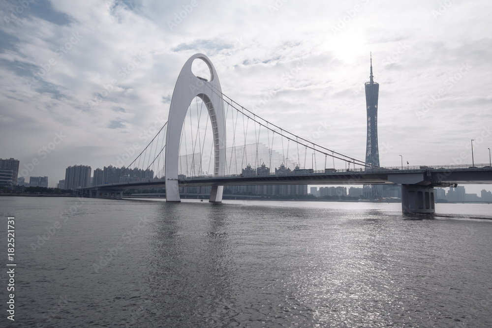 canton tower with liede bridge