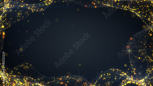 Festive frame with bokeh an...