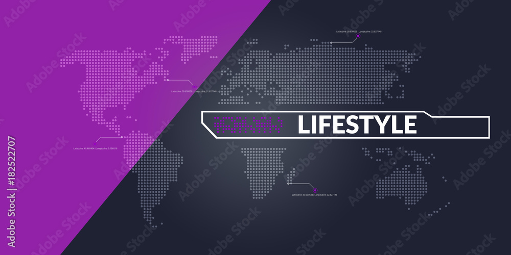 Naklejka premium Graphical Digital World News background, Earth Globe Inside Big Flat TV Screen Modern Studio Abstract