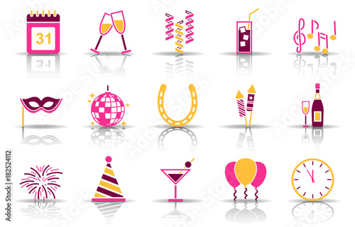 Silvester - Iconset in Farbe