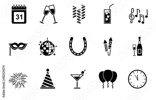 Silvester - Iconset (Schwarz)