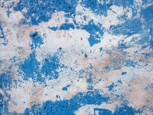 Old blue paint on the wall.