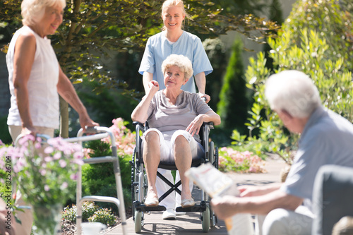 Senior woman on sunny day