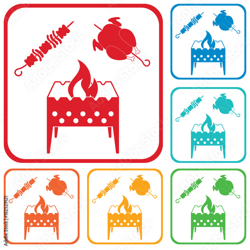 Brazier, kebab and chicken