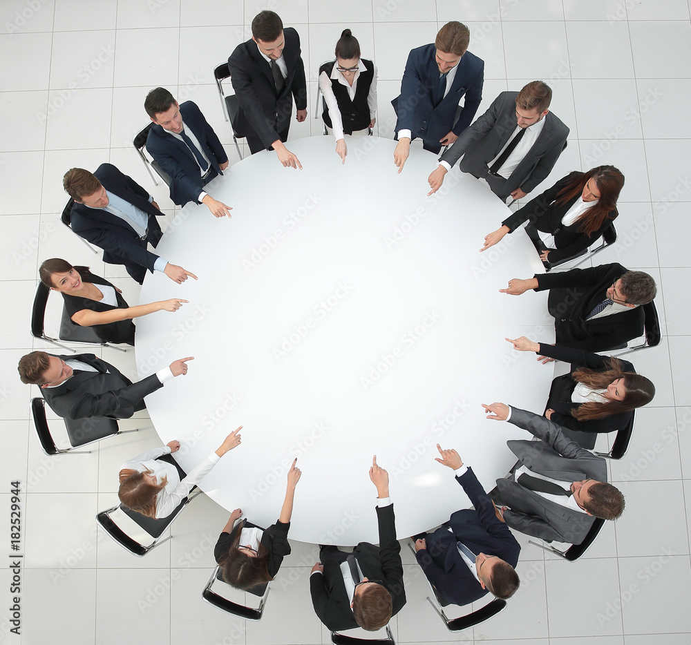 business team indicates the center of the round table.