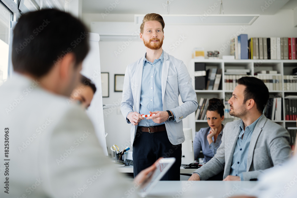 Fototapeta premium Business people discussing future plans