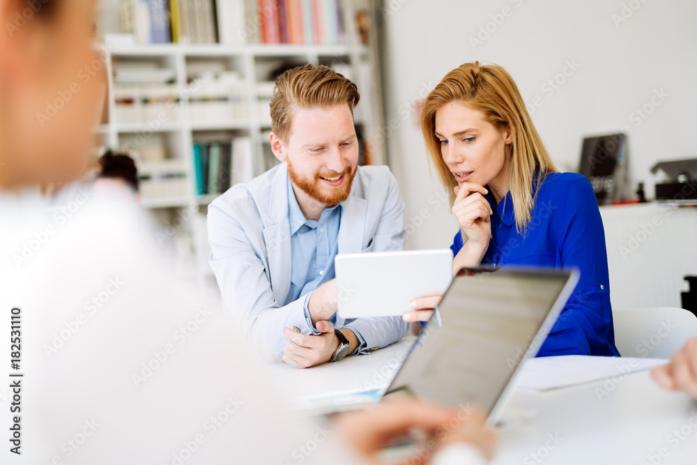 Business coworkers teamwork Business coworkers teamwork