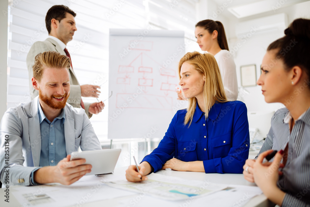 Fototapeta premium Business people working in office