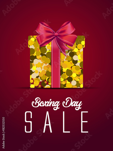 boxing day sale. christmas advertising clipping mask box and eps 10. coloring, blue, gray, red bubble and balls. special poster