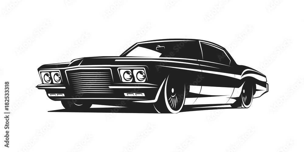 Muscle car vector poster - obrazy, fototapety, plakaty 