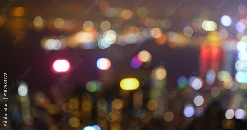 Blur of Hong Kong urban city view at night Blur of Hong Kong urban city view at night