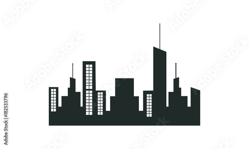 black skyscraper icon