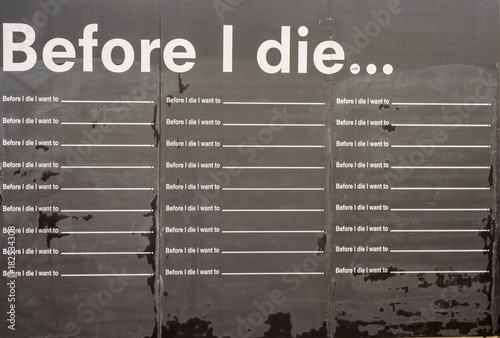 before i die board photo