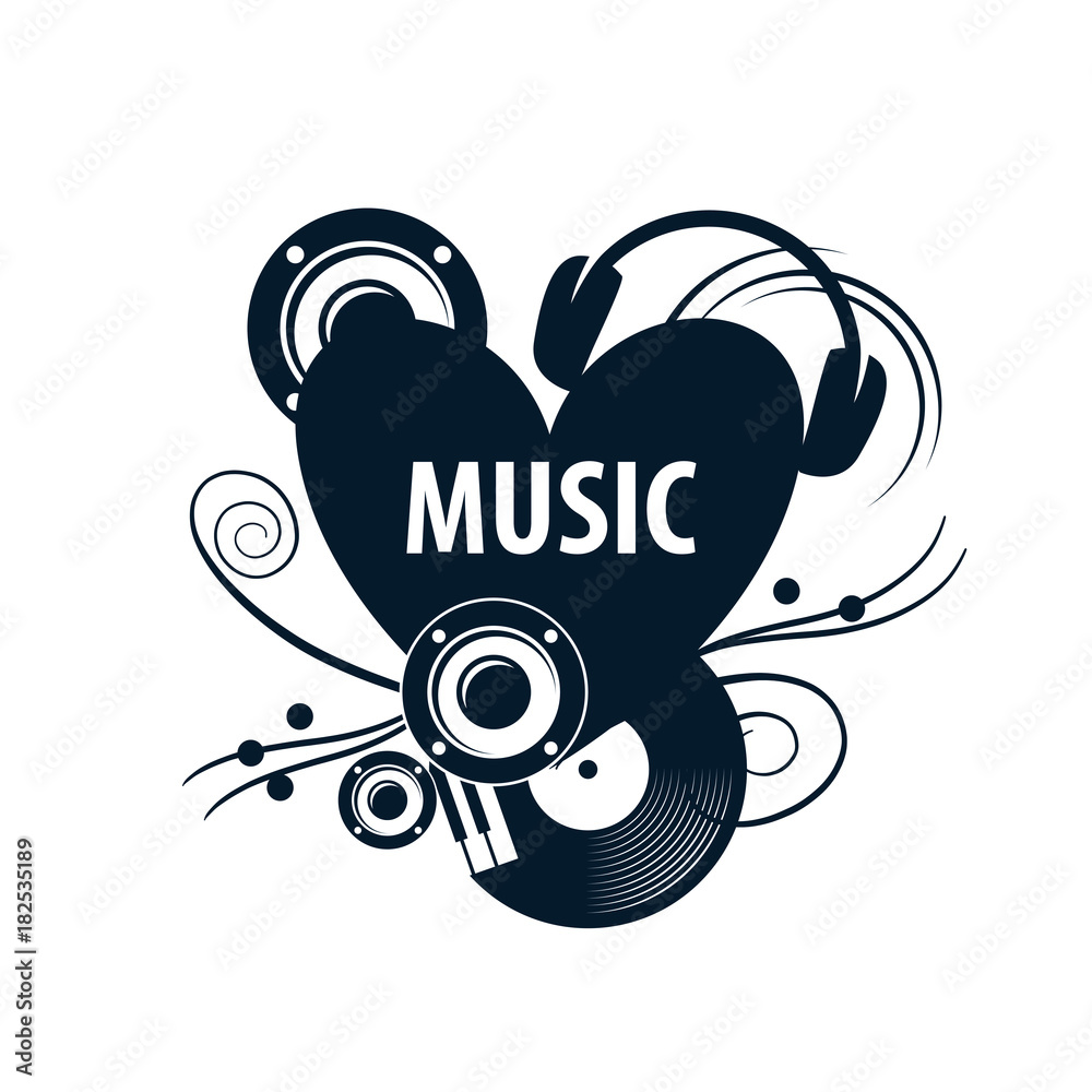 Obraz premium vector logo music