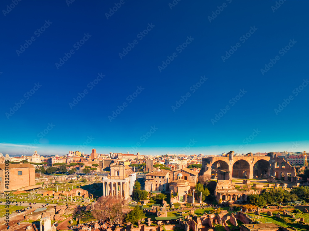 Naklejka premium Rome skyline panorama