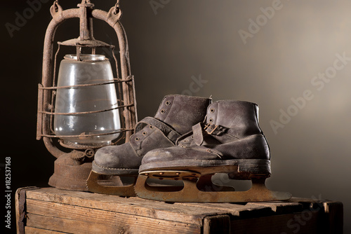 Old Rusty Ice Scates in the Attic