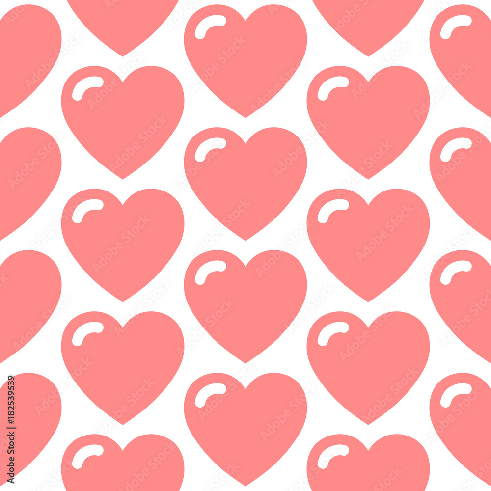 Hearts Seamless Pattern with dot