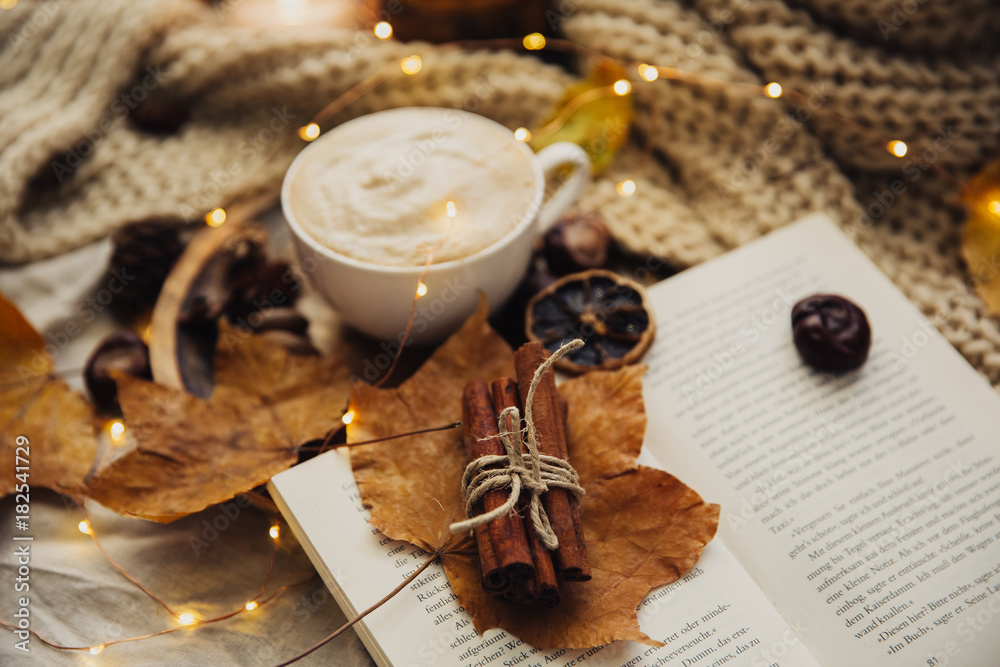 autumn coffee background