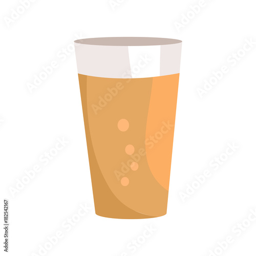 Pint of Dark Beer in Transparent Glass Vector Icon