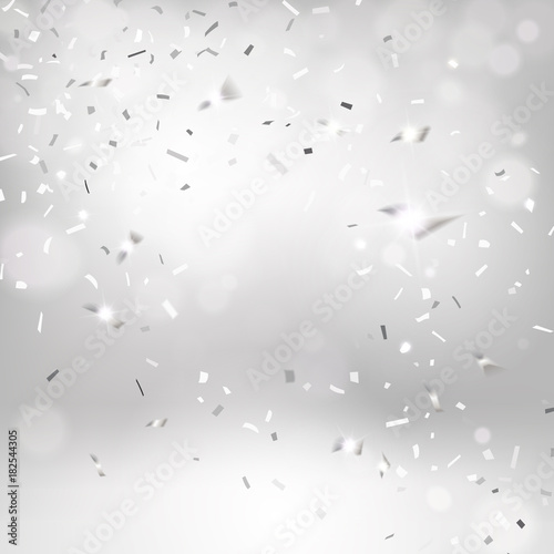 Silvery Falling Confetti