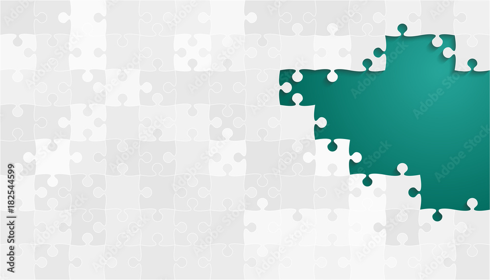 White Grey Puzzles Pieces - Vector Teal Jigsaw White Grey Puzzles Pieces - Vector Teal Jigsaw