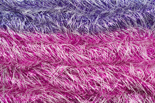 Background of violet and blue tinsel