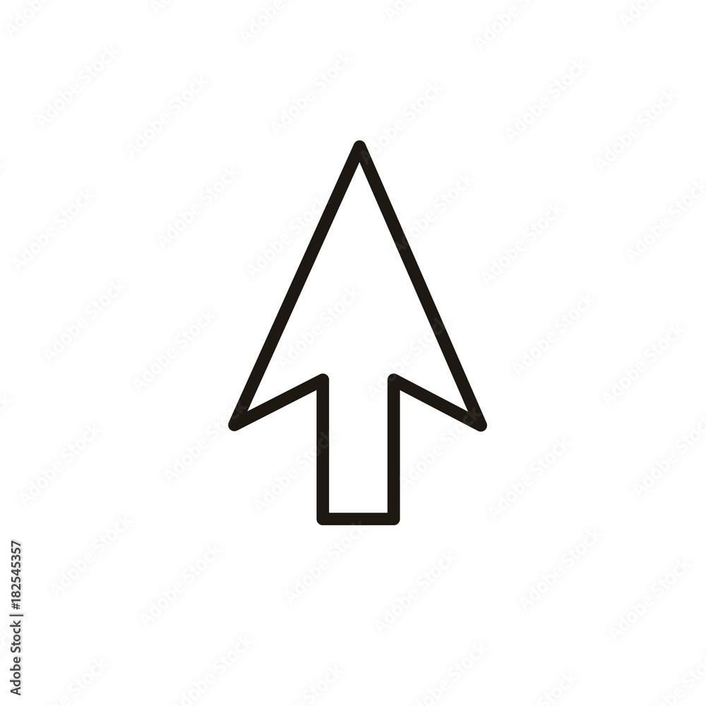 Line cursor icon in trendy flat style isolated on background. Line cursor icon in trendy flat style isolated on background.