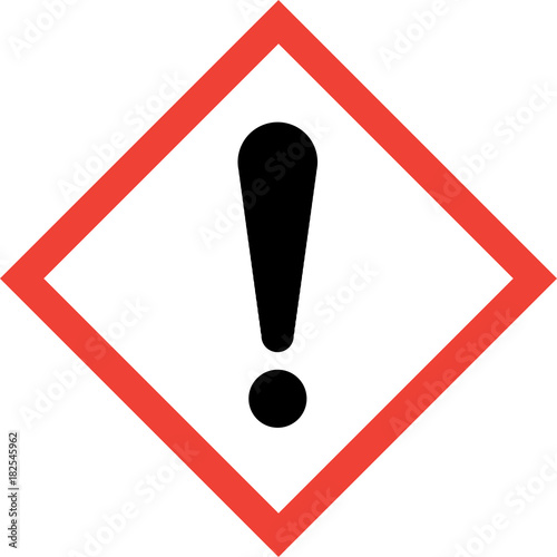 Hazard sign with exclamation mark