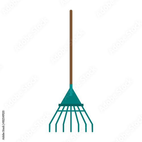 Rake gardening tool icon vector illustration graphic design