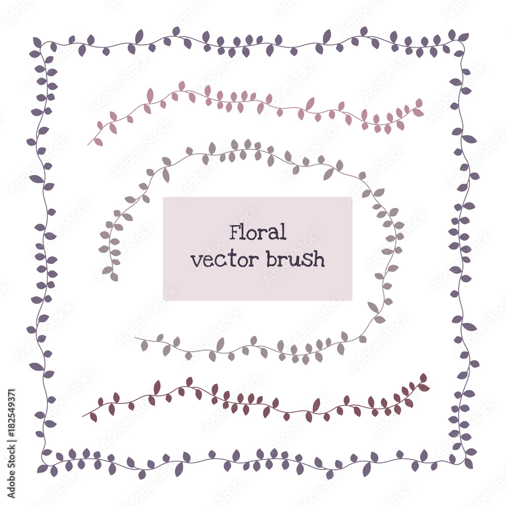 Ivy vine elegant floral pattern brush, vector Ivy vine elegant floral pattern brush, vector