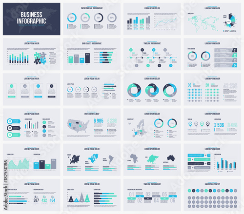 Multipurpose presentation vector template infographic. photo